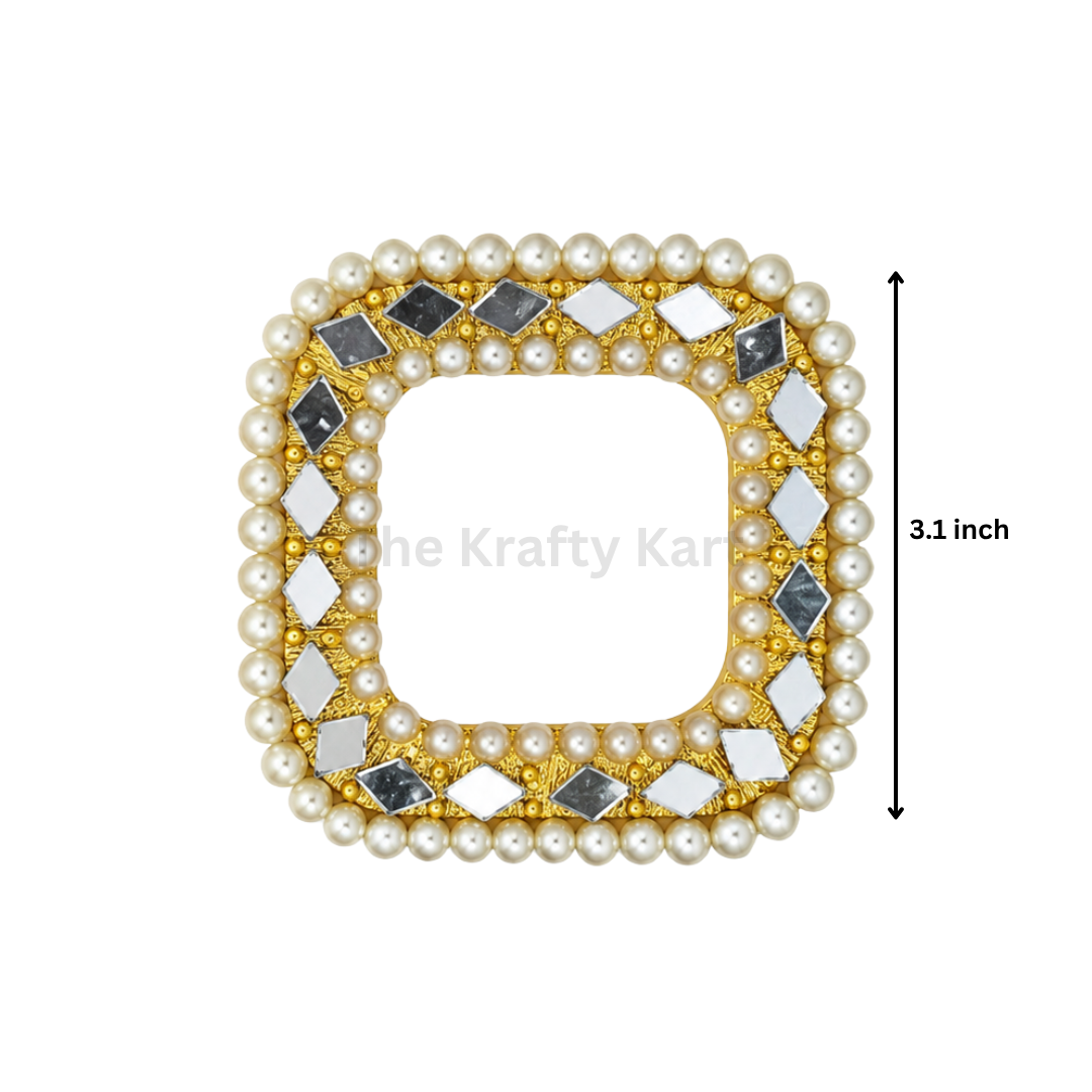 Square Traditional Pearl Ring