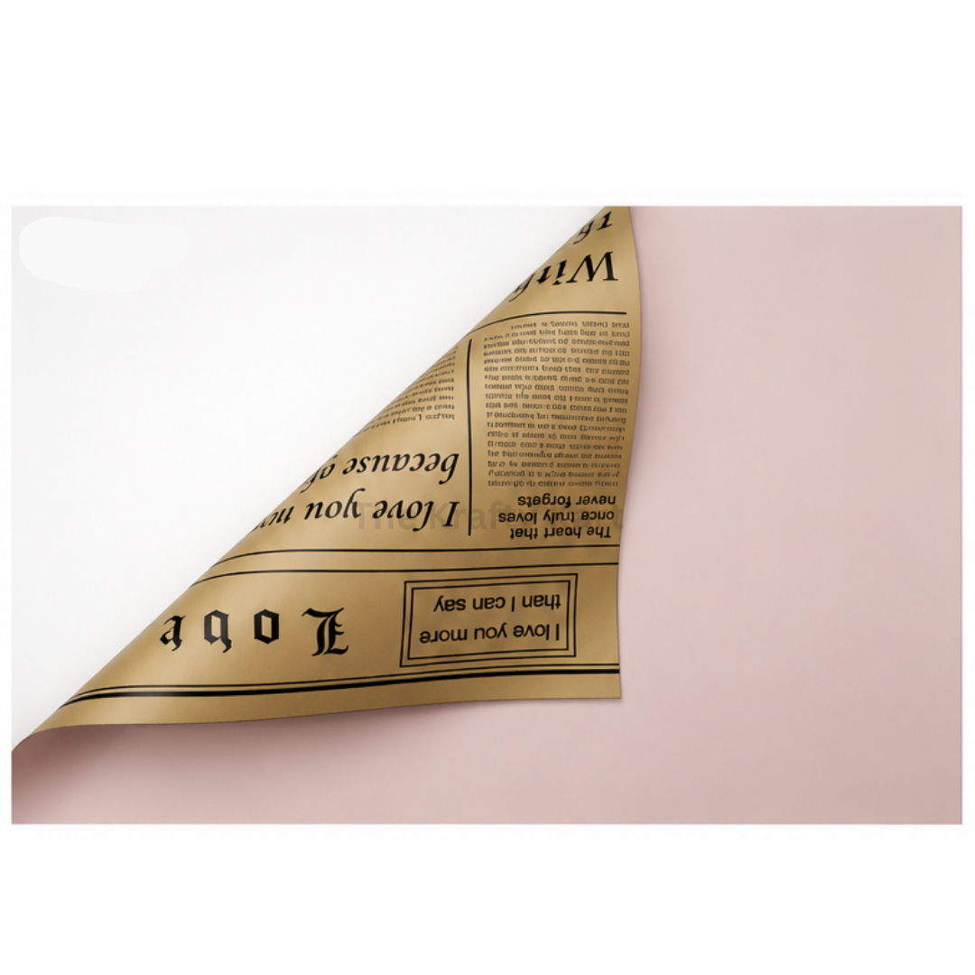 Wrapping Paper Plastic (Newspaper)(5 Sheets)