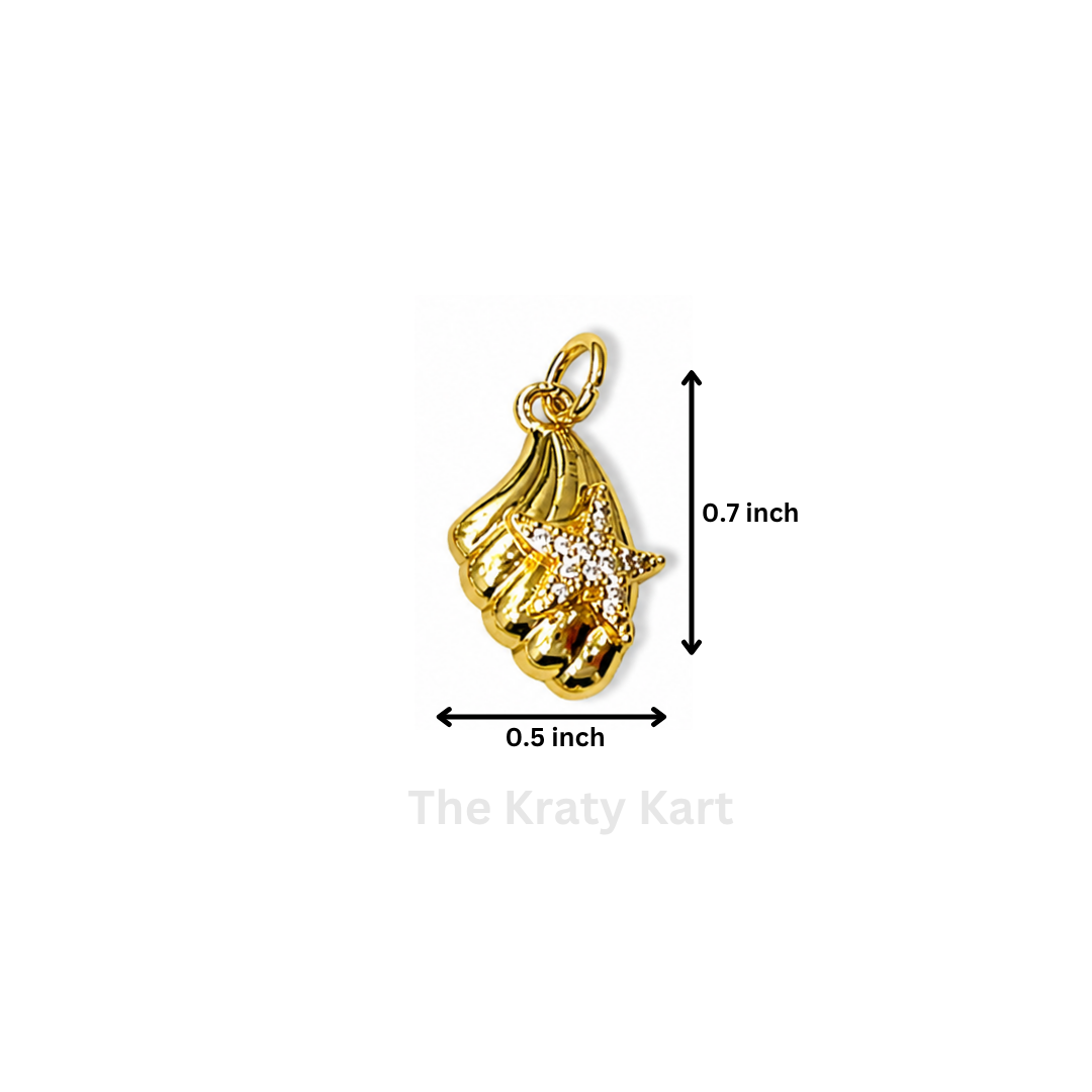 Anti-Tarnish Seashell Charm Pendant (A)