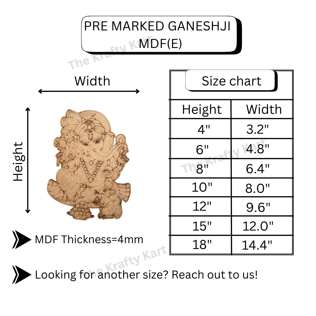 Pre Marked Ganeshji Mdf (E)