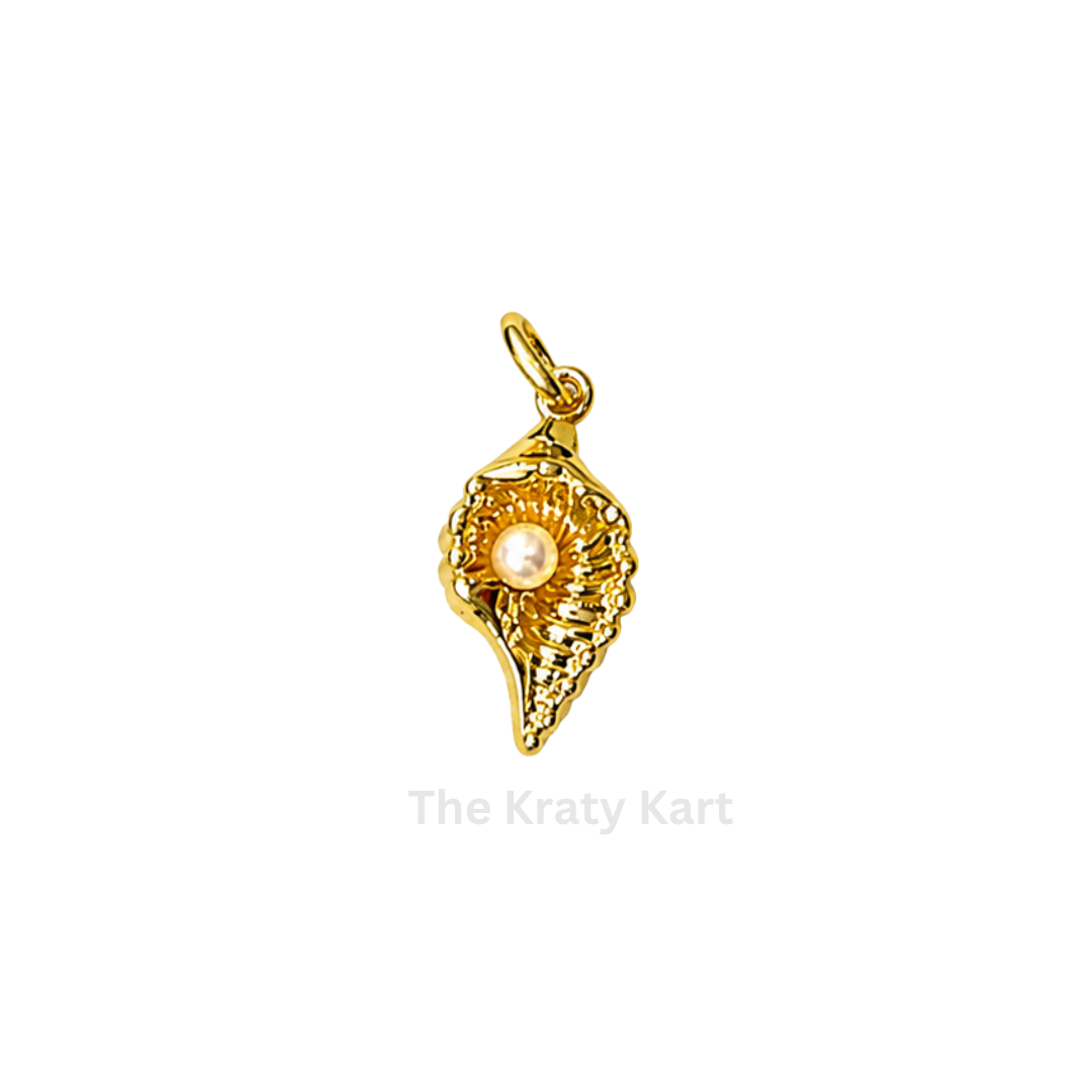 Anti-Tarnish Seashell Charm Pendant (B)