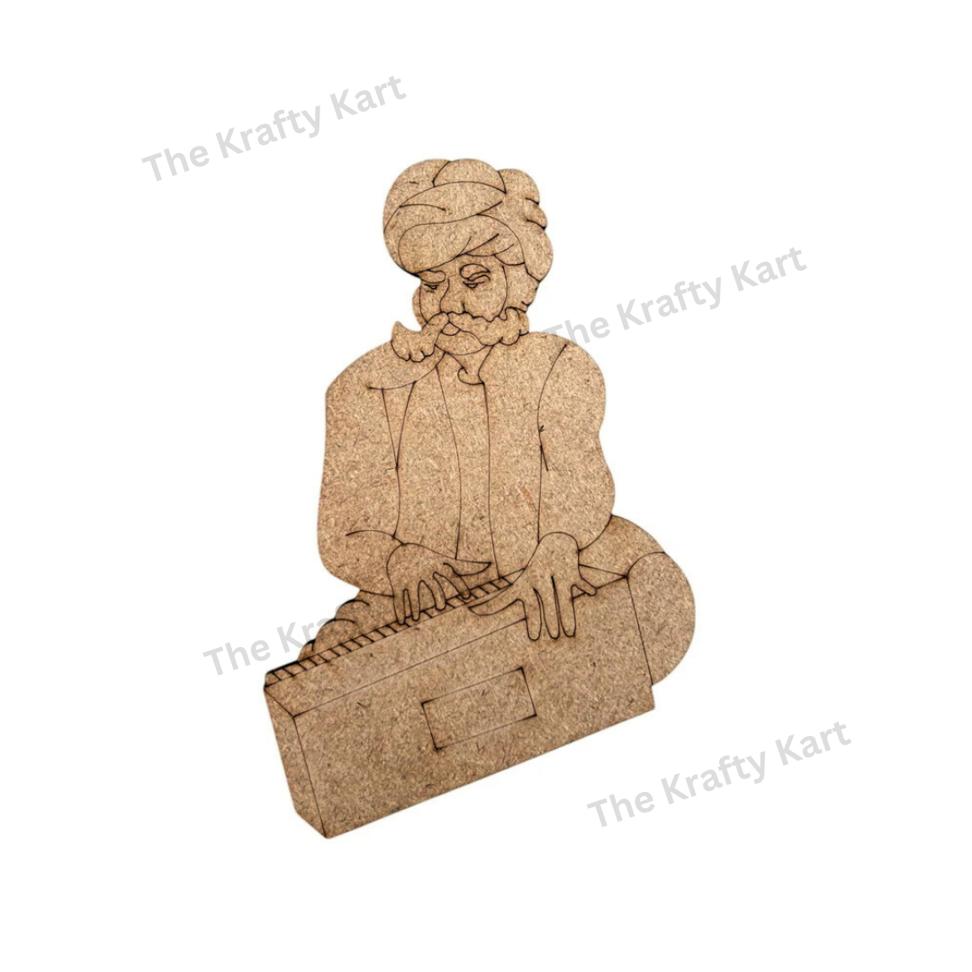 Pre Marked Man With Harmonium Mdf