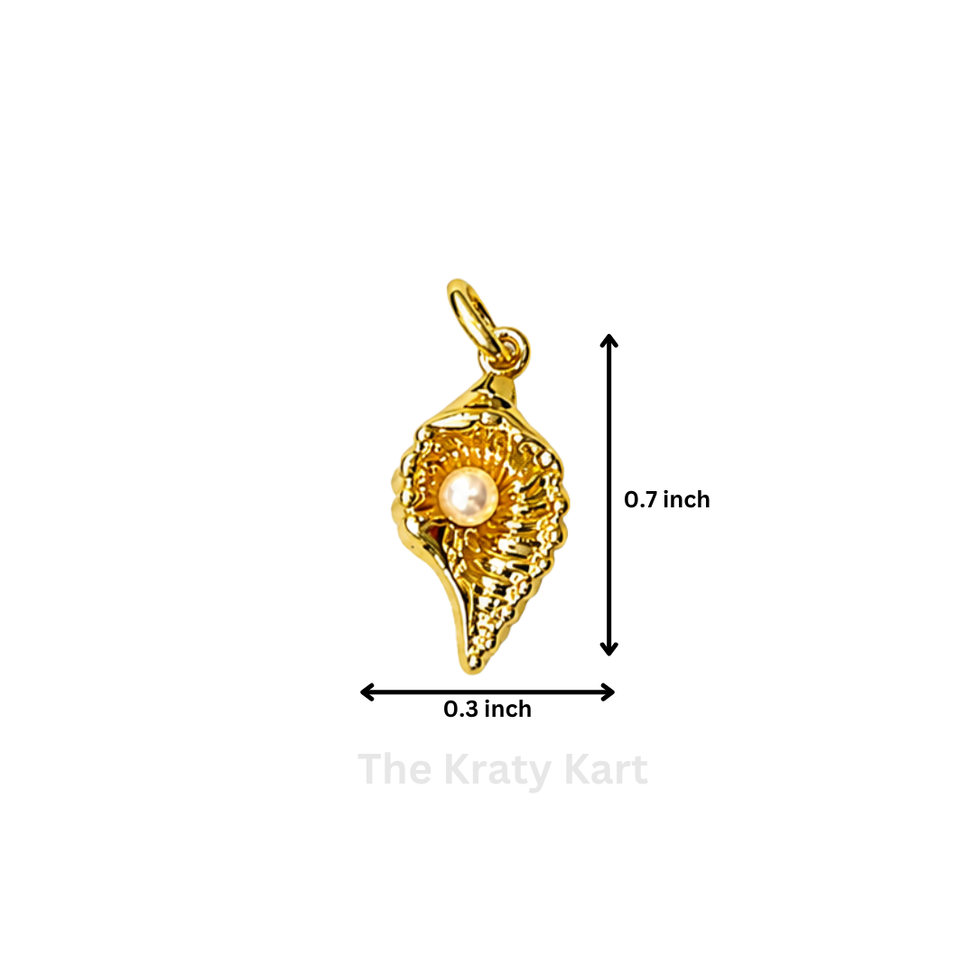Anti-Tarnish Seashell Charm Pendant (B)