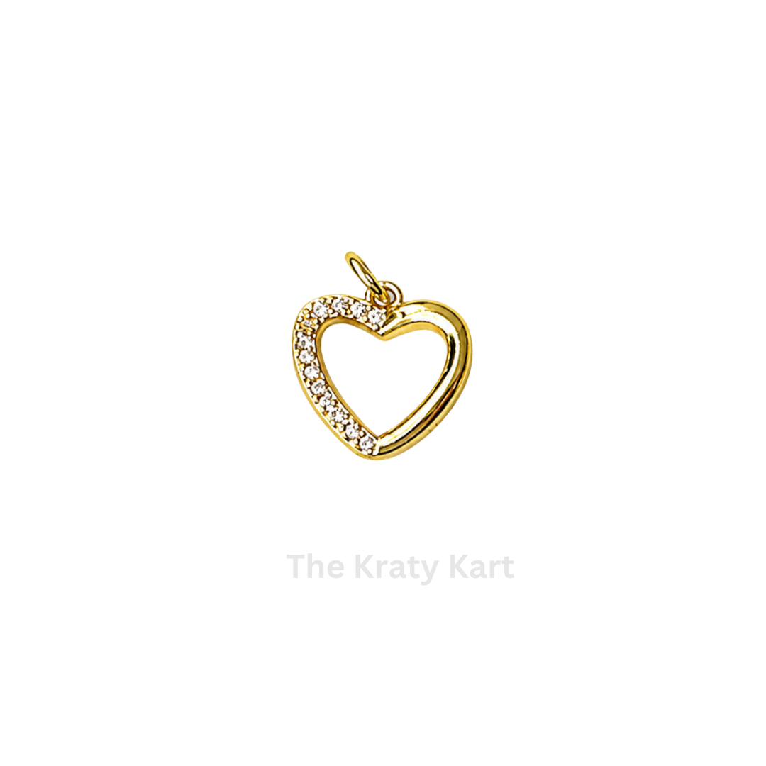 Anti-Tarnish Heart Charm Pendant (J)