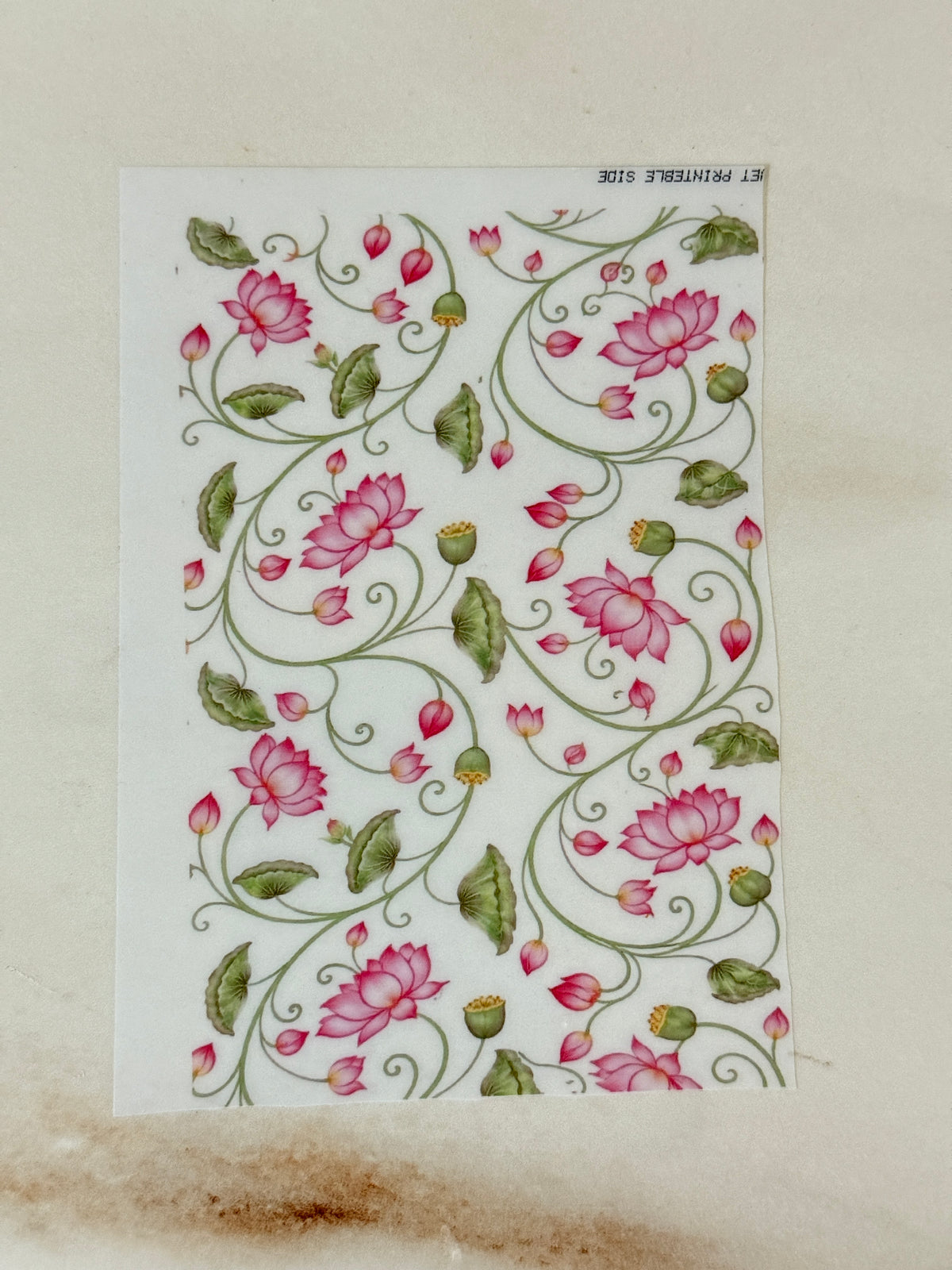 A6 Insert Sheet- Lotus (F)