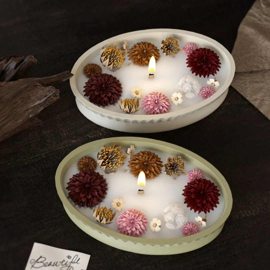 Striped Oval Deep Tray Mould