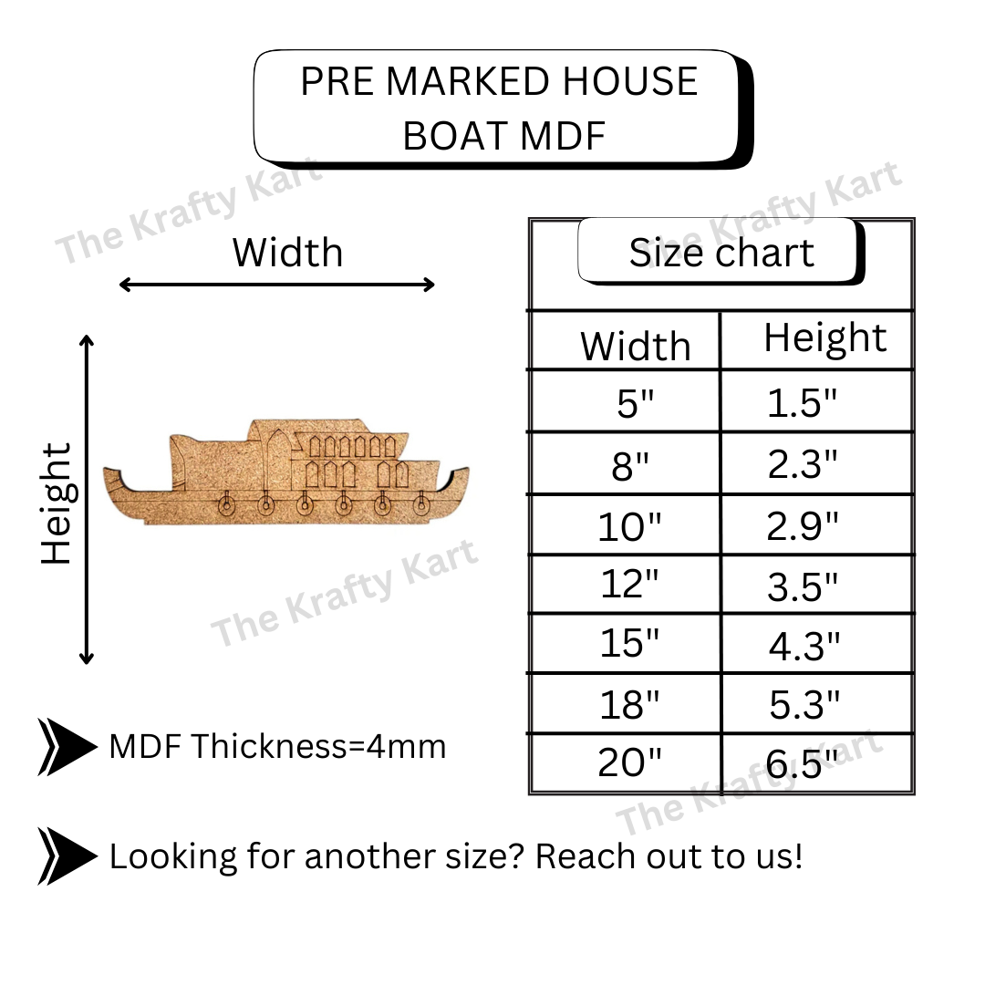 Pre Marked House Boat Mdf