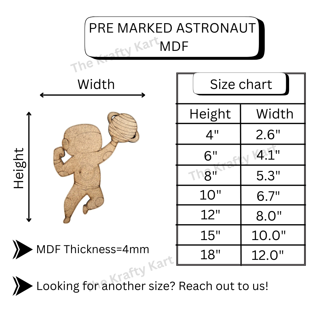 Pre Marked Astronaut Mdf