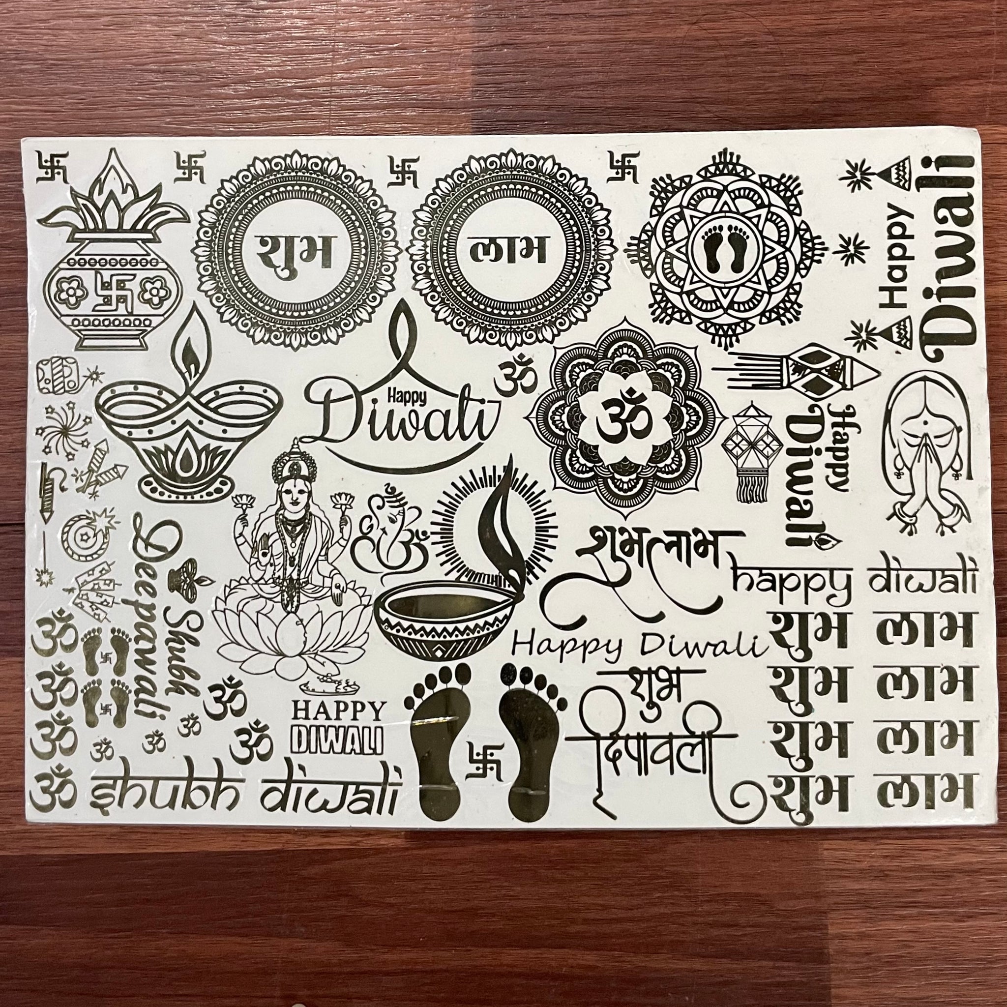 METAL STICKER - A5 DIWALI SHEET