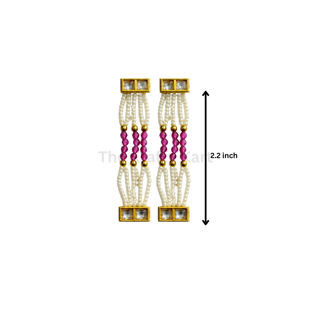 Colourful Moti Bracelet Chain (2pcs)