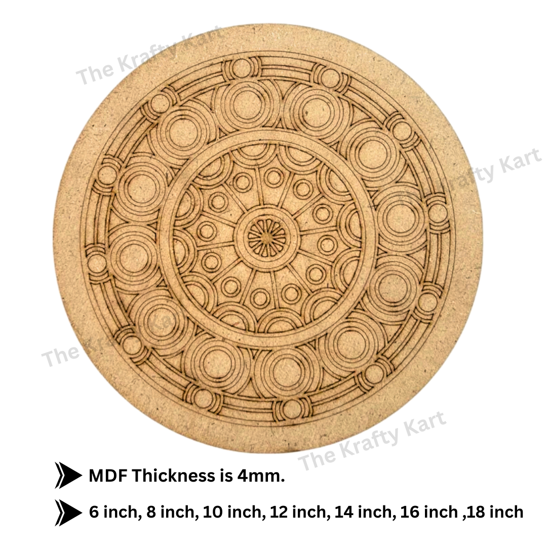 Pre Marked Round Mandala Mdf (D)