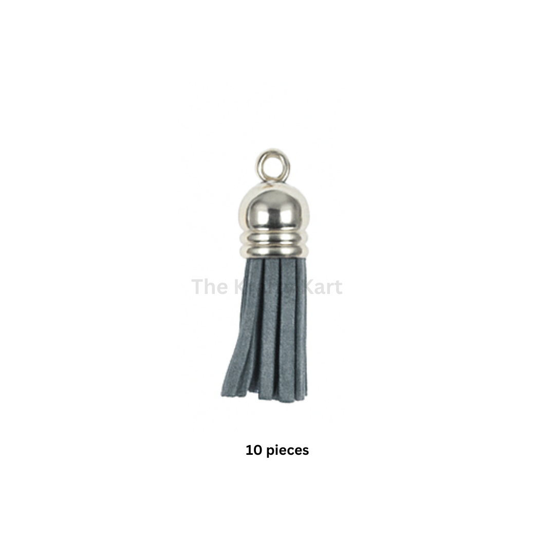 Silver Cap Tassels (10pcs)