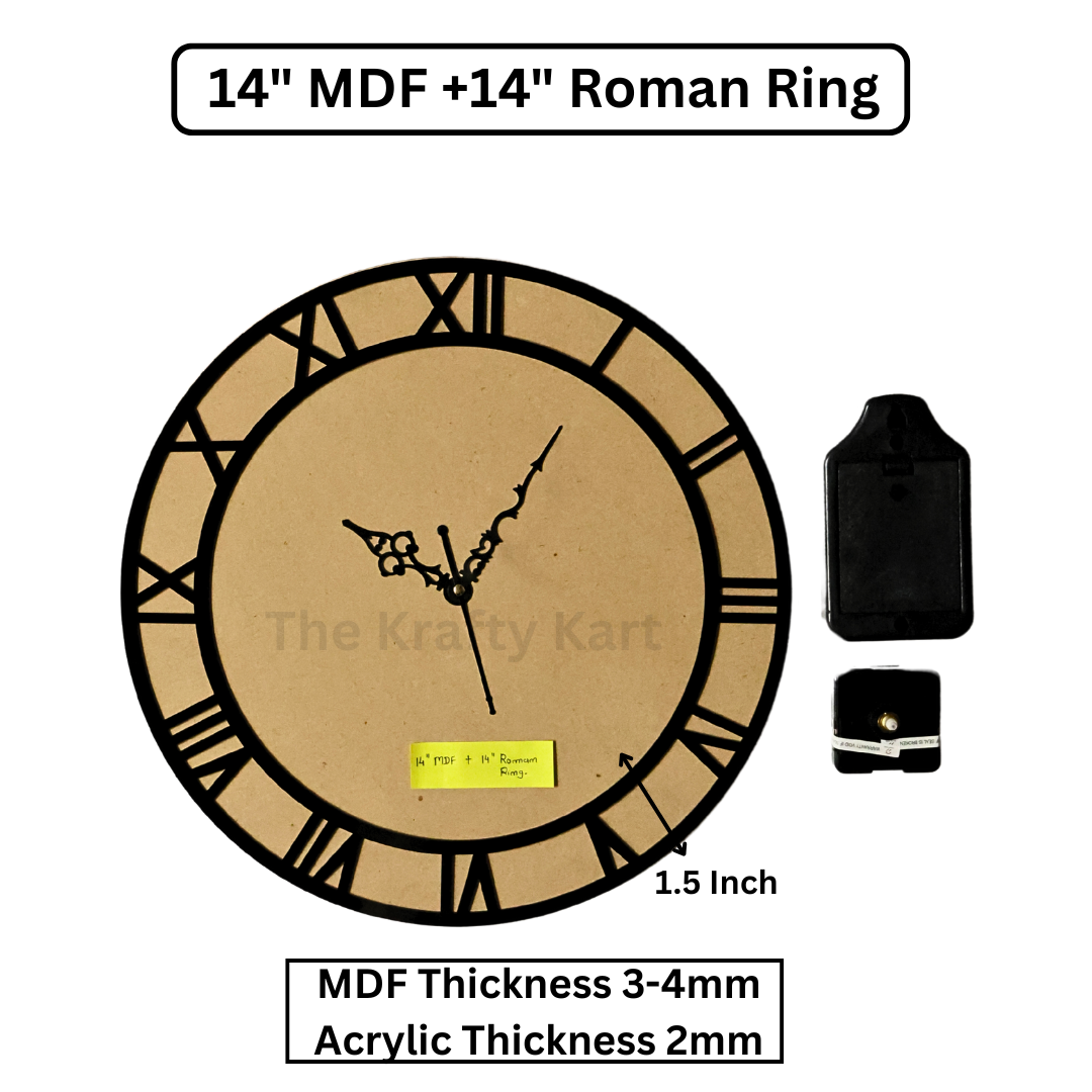 Border Roman Ring Clock Set