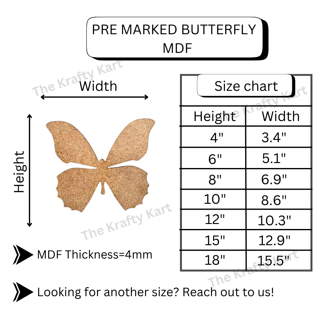 Pre Marked Butterfly Mdf
