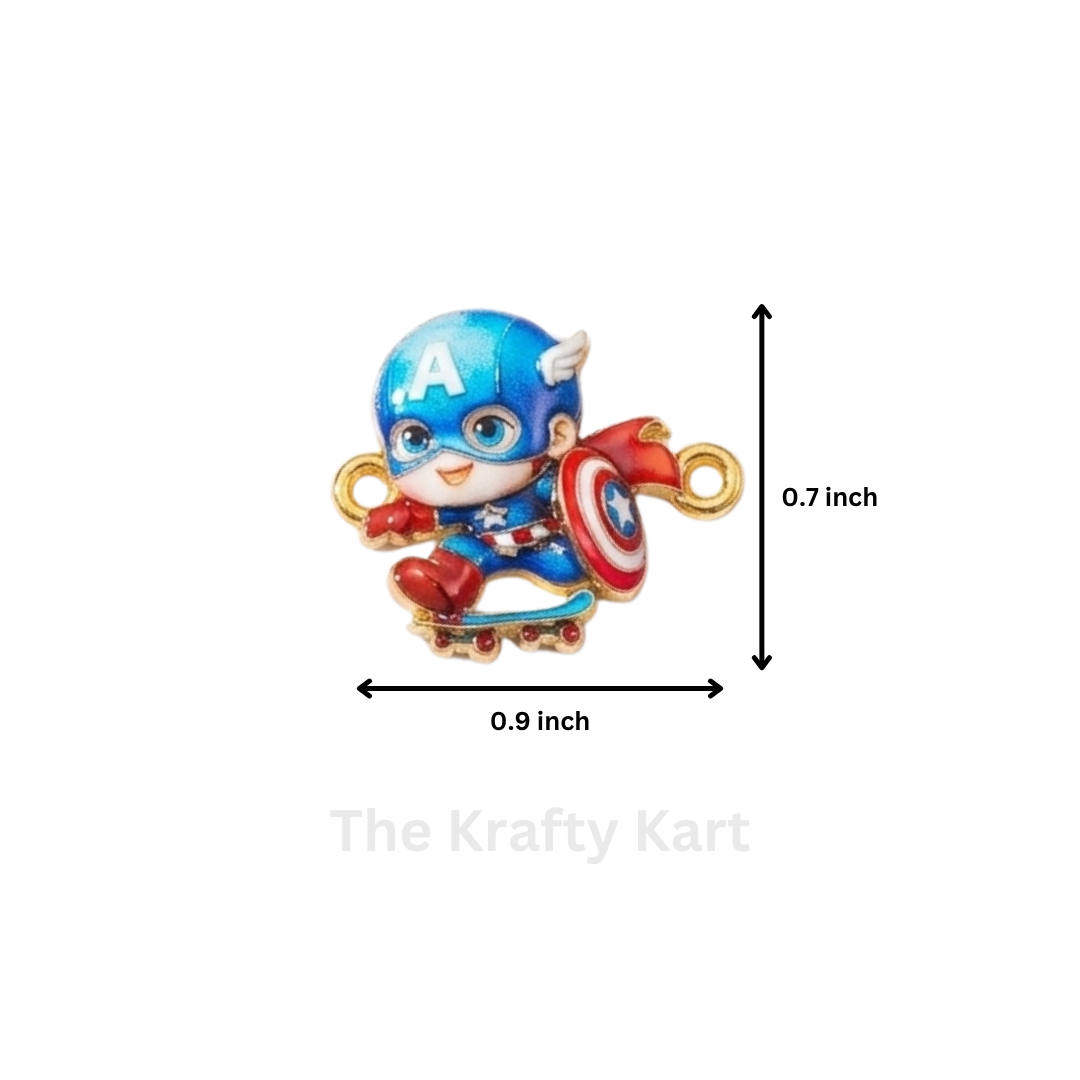3D Rakhi Charm - Caption America
