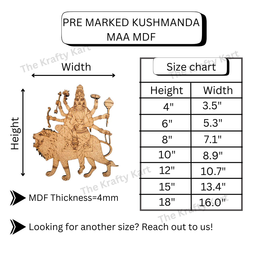 Pre Marked Kushmanda Maa Mdf