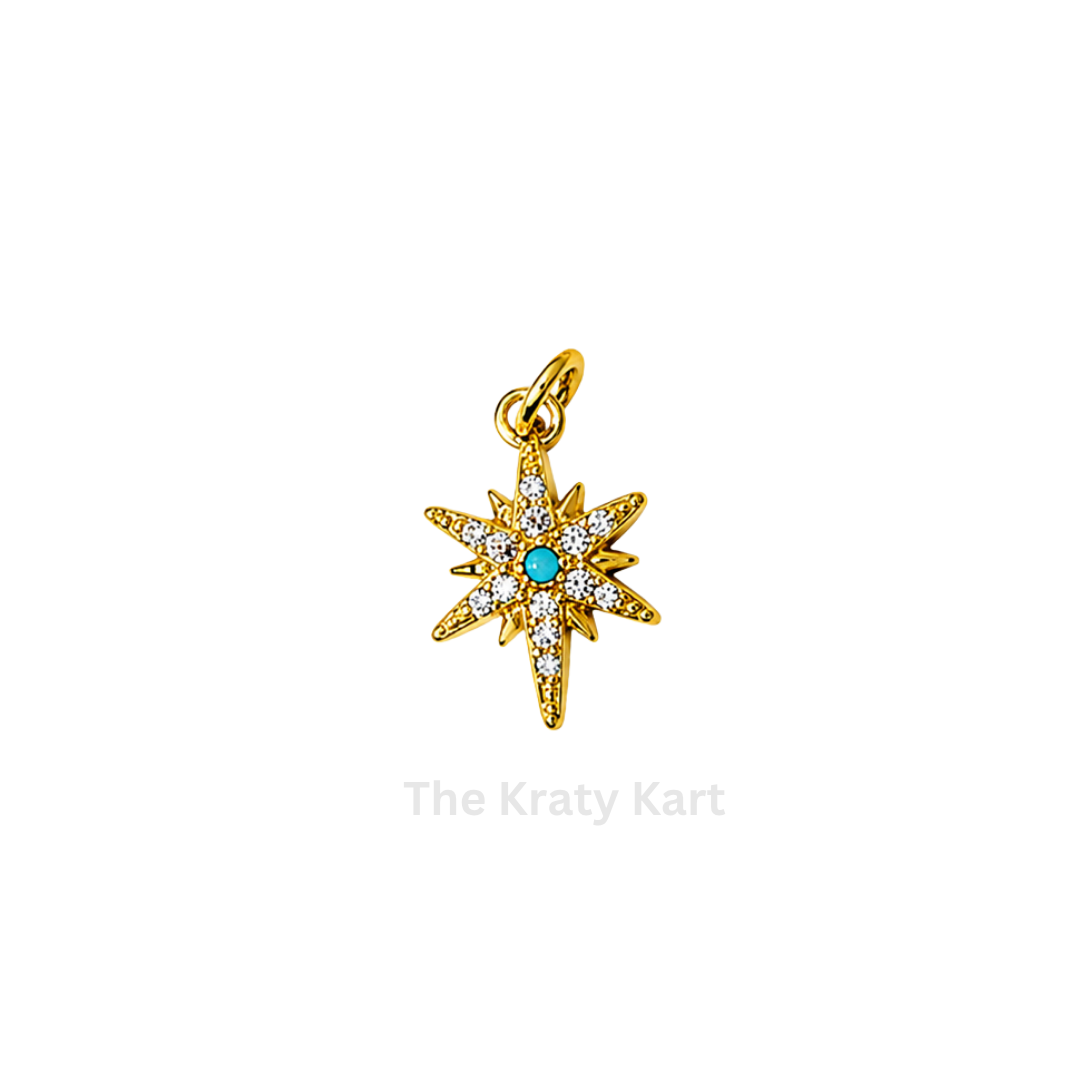 Anti-Tarnish Starburst Charm Pendant