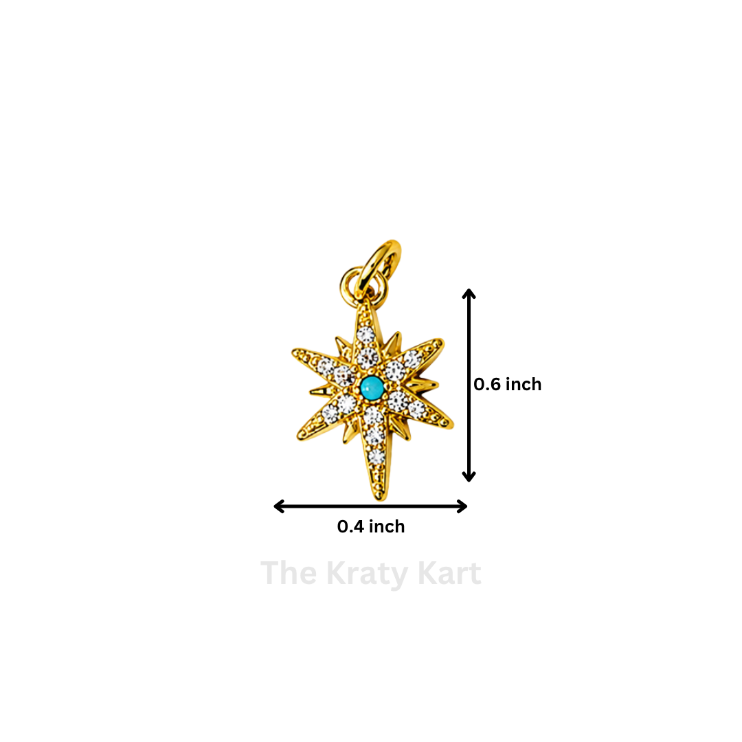 Anti-Tarnish Starburst Charm Pendant