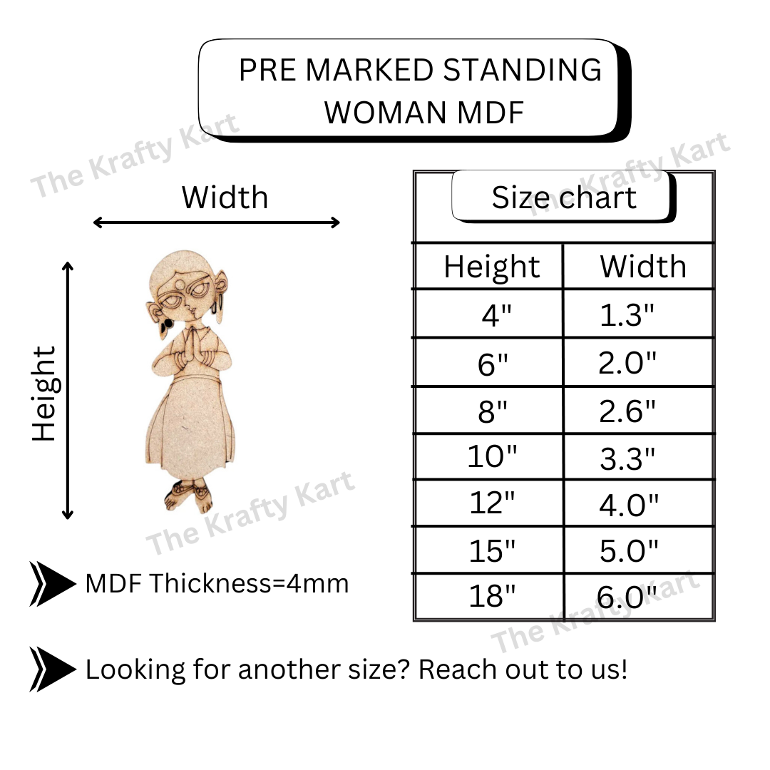 Pre Marked Standing Woman Mdf