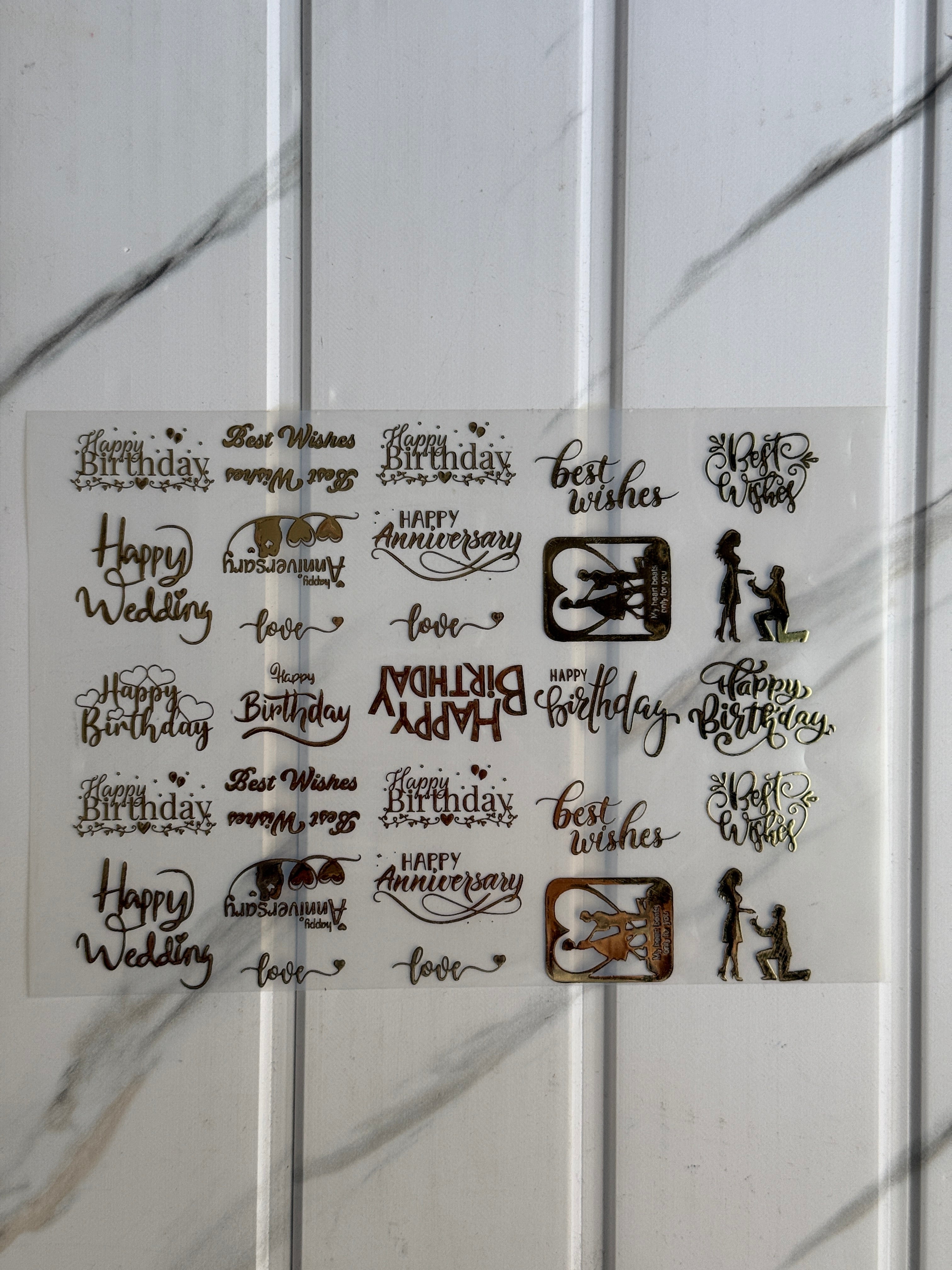 Golden Embossed Insert Sheet (A)