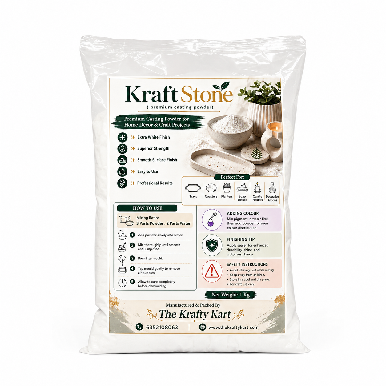 Kraft Stone Premium Concrete Art Powder