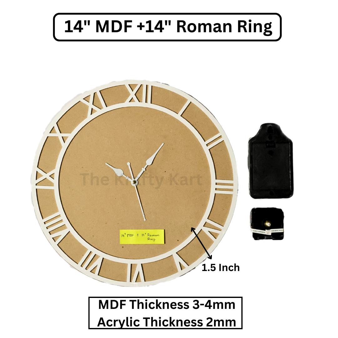 Border Roman Ring Clock Set