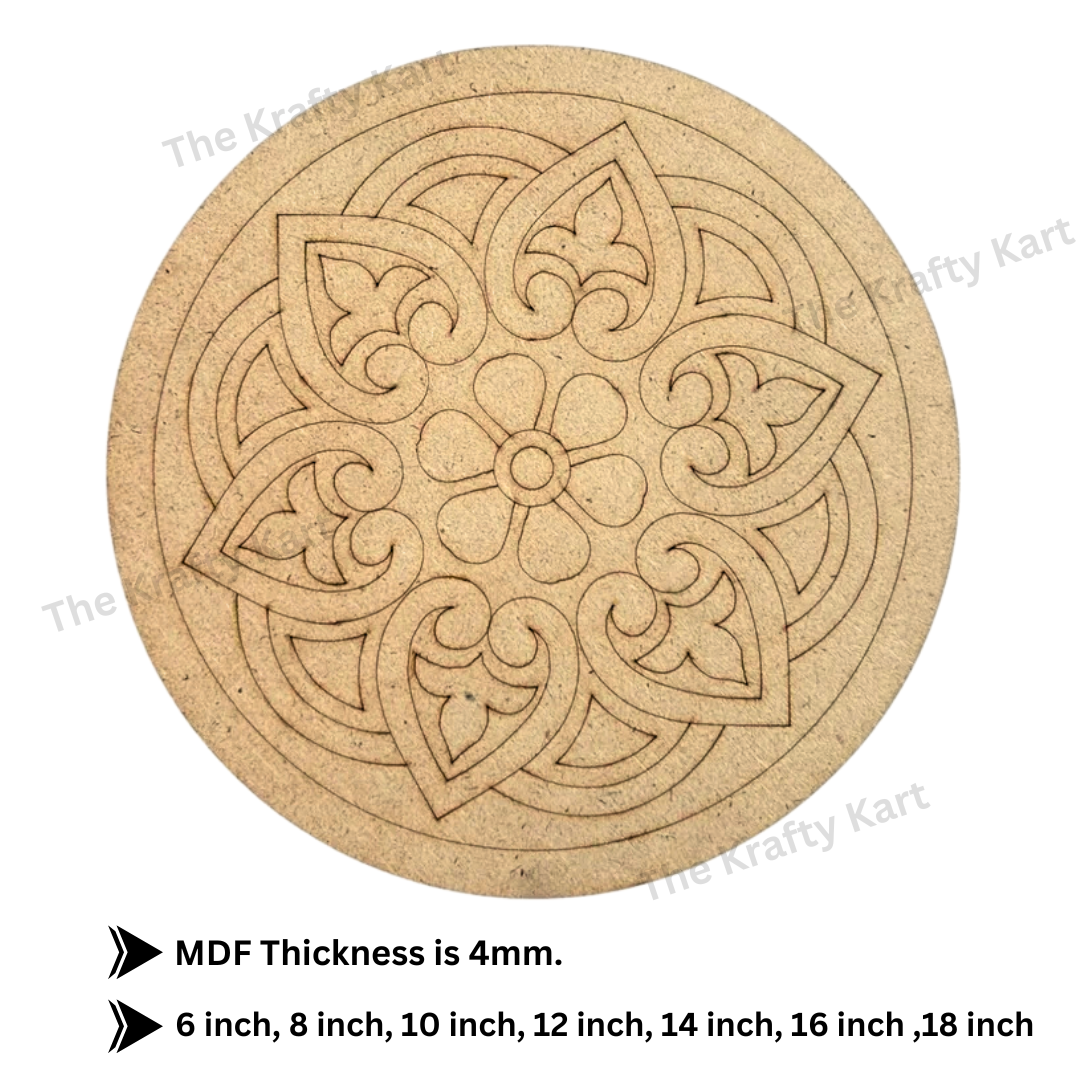Pre Marked Round Mandala Mdf (E)