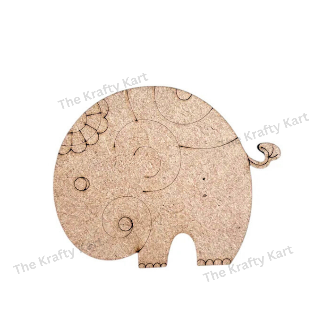 Pre Marked Baby Elephant Mdf