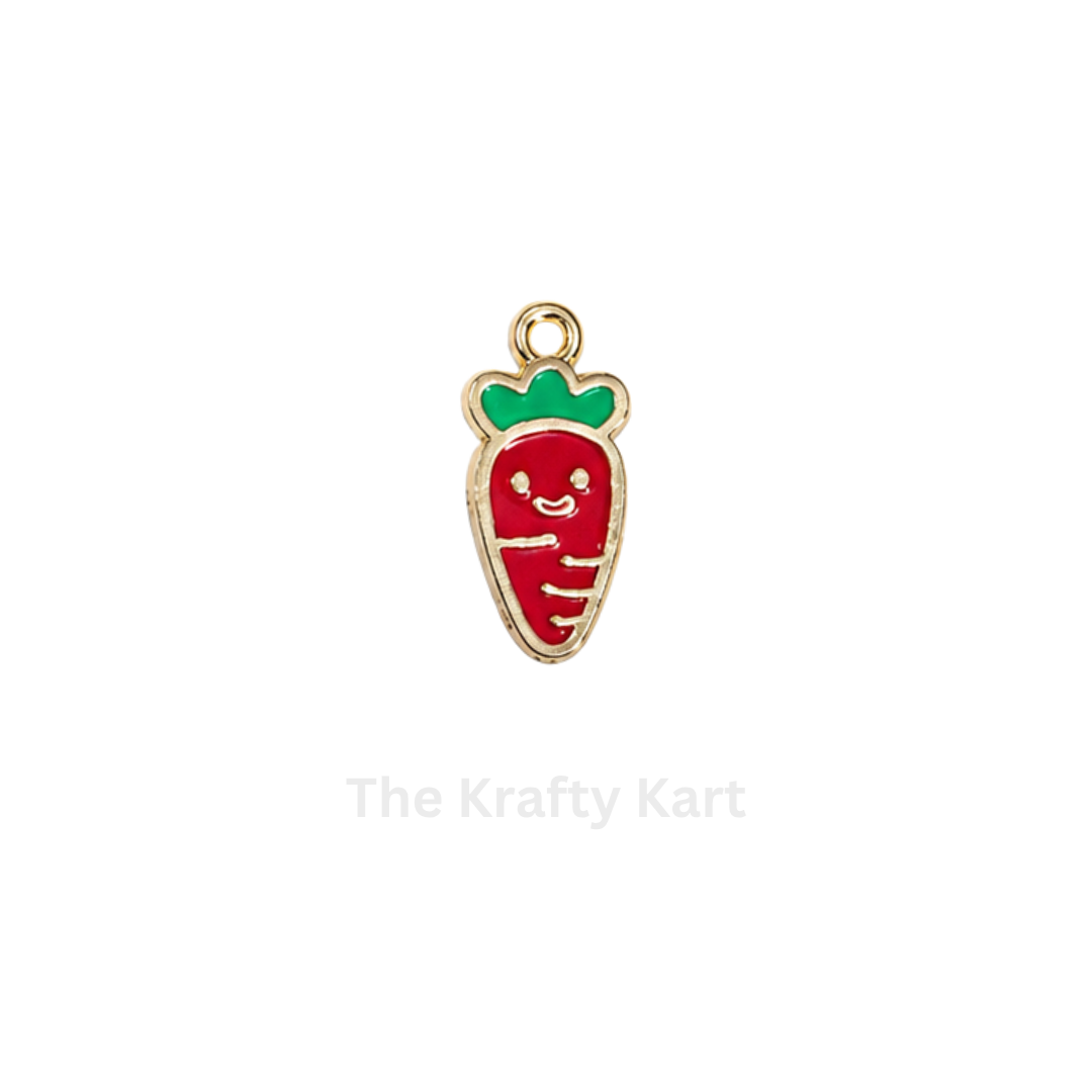 Anti-Tarnish Carrot Charm Pendant