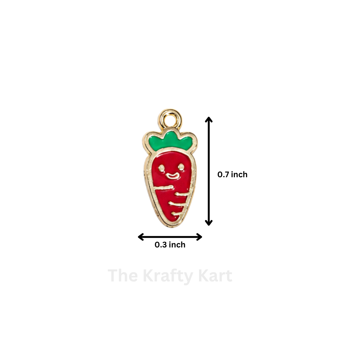 Anti-Tarnish Carrot Charm Pendant