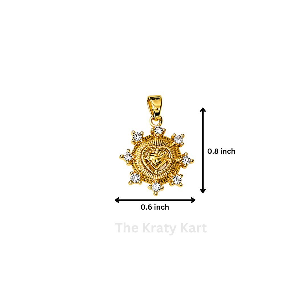 Anti-Tarnish Heart Charm Pendant (K)