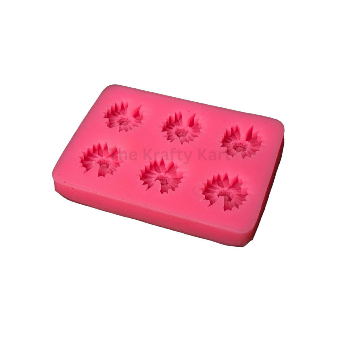 6 Cavity Flower Pink Candle Mould
