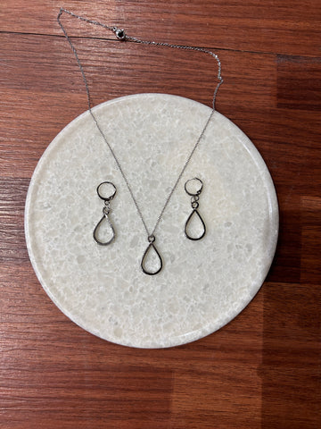 EARRING & PENDANT SET (SILVER)