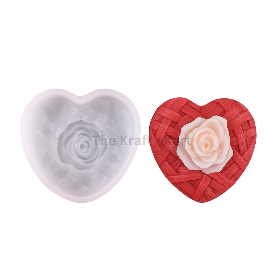 Heart Rose Candle Mould