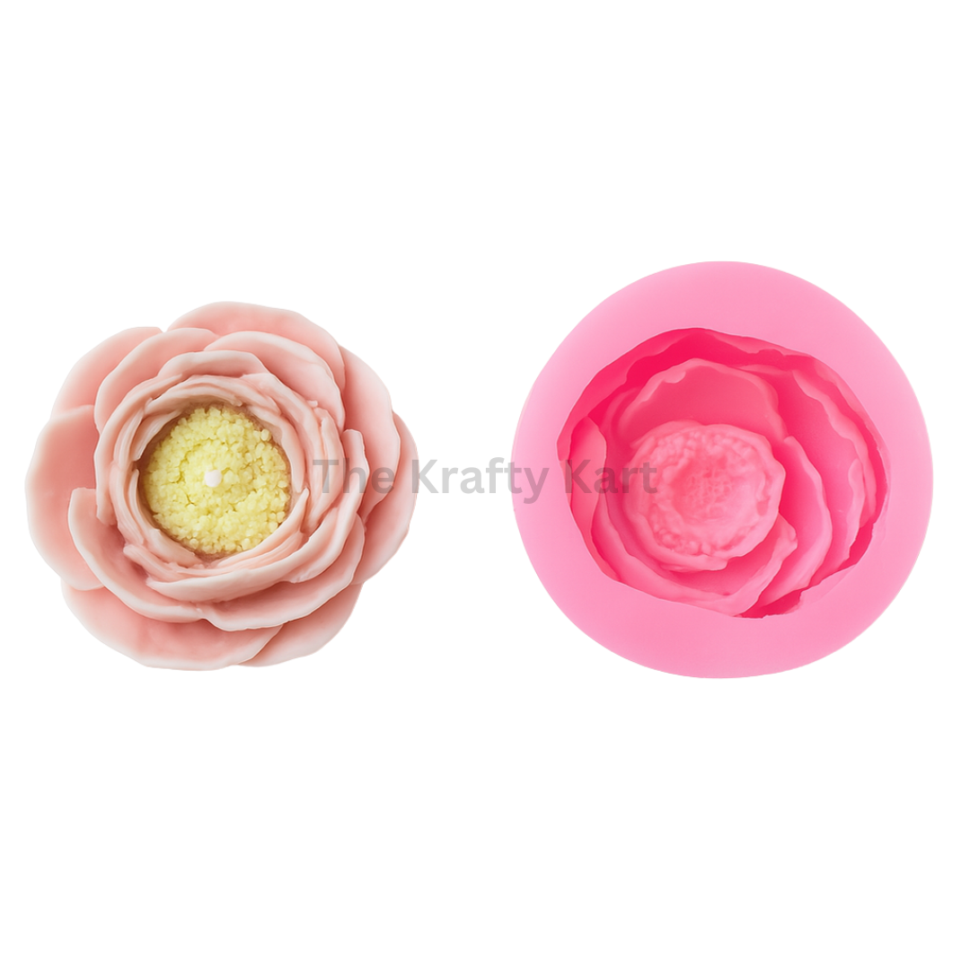 Rose Pink Candle Mould (D)