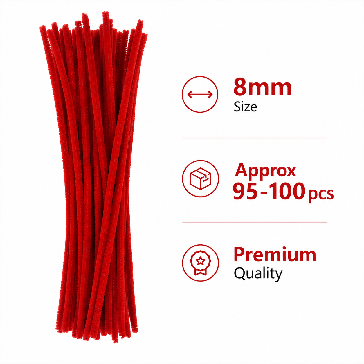 Red Pipe Cleaner (8mm)