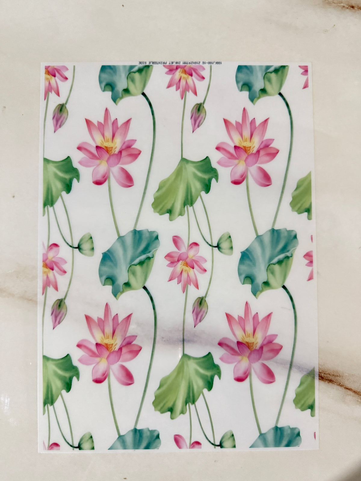 A4 Insert Sheet - Lotus (D)