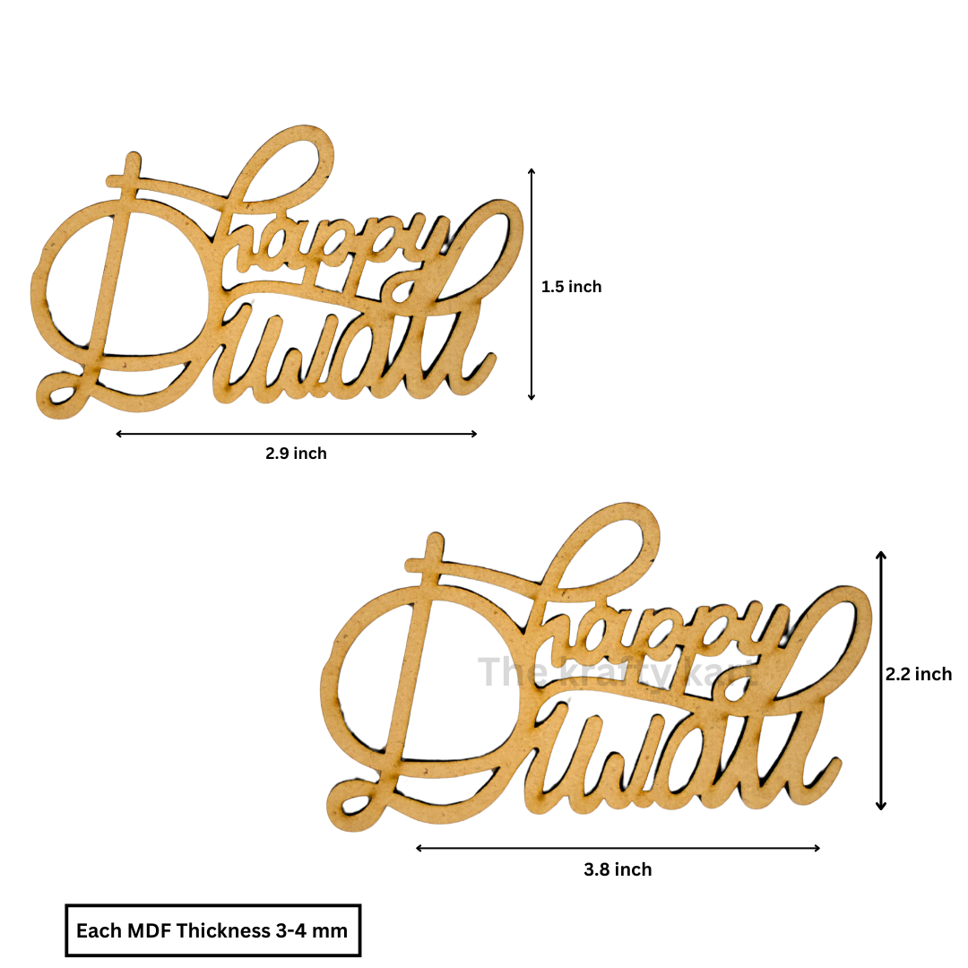 MDF Diwali Cutout -  Happy Diwali (A)
