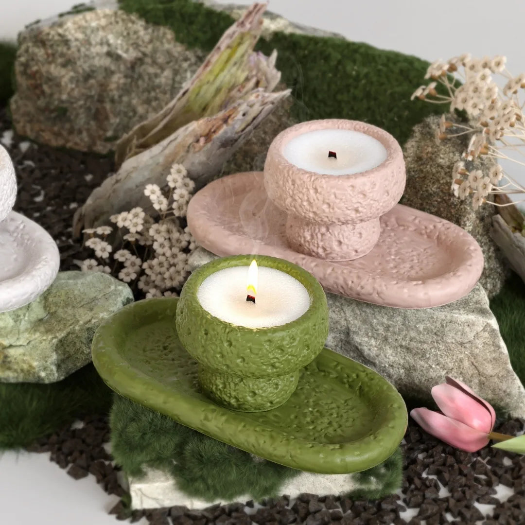 Stone Pattern Candle Cup Mould