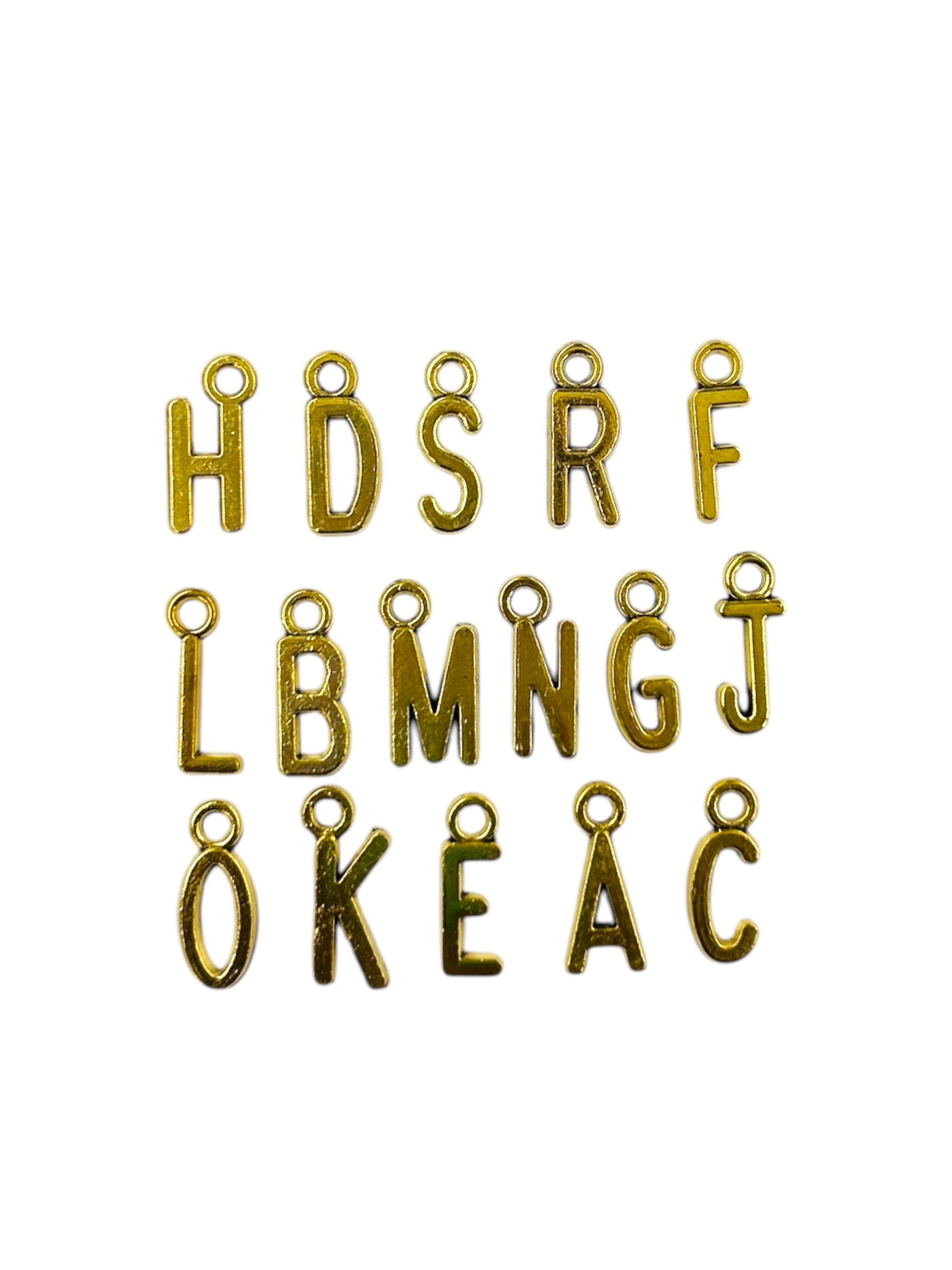 Charm - Golden Metal Alphabet