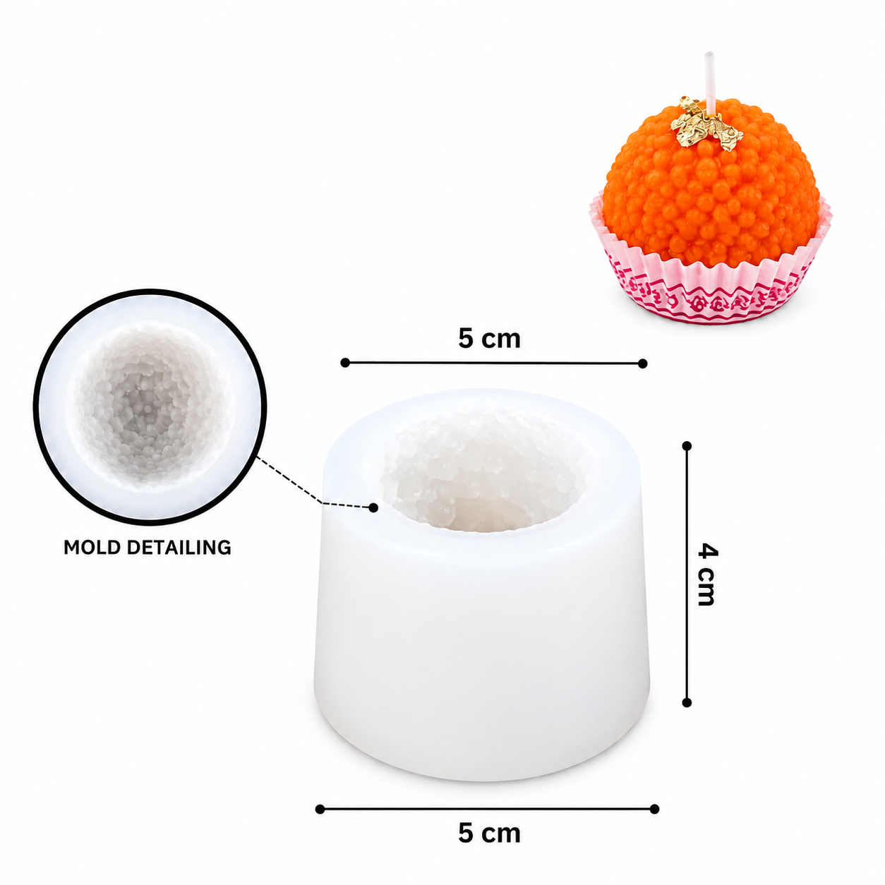 Motichoor Ladoo Candle Mould