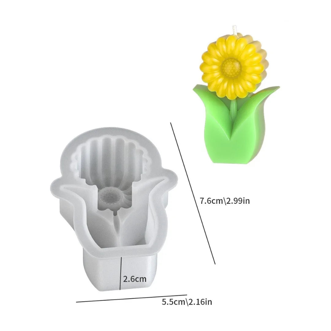 Sunflower Plant Candle Mould