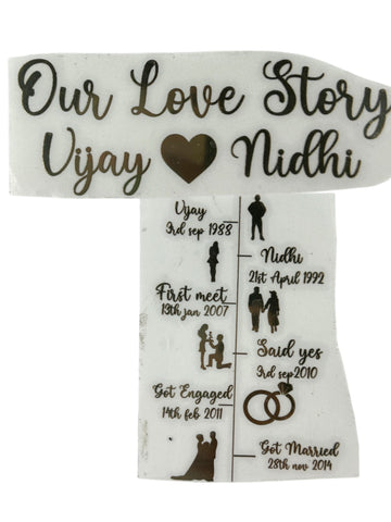 CUSTOM METAL SHEET - LOVE STORY