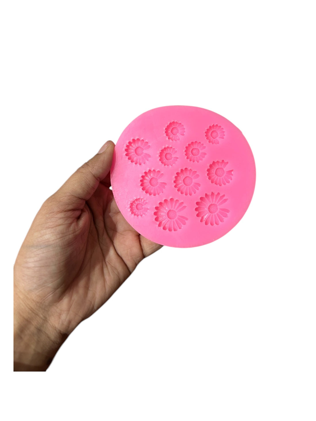 11 CAVITY FLOWER PINK CANDLE MOULD