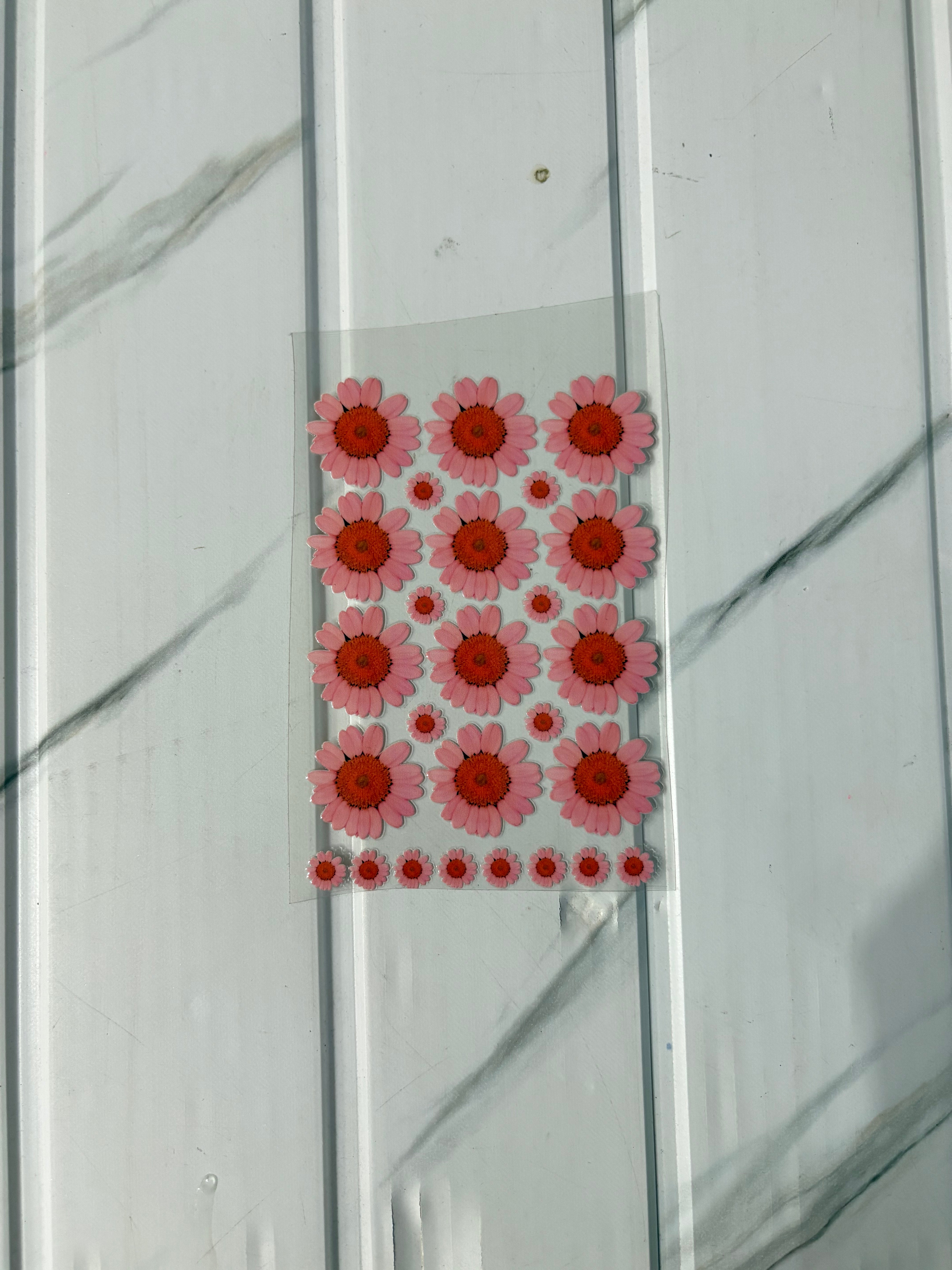 Pink Daisy - Peel Of Sticker