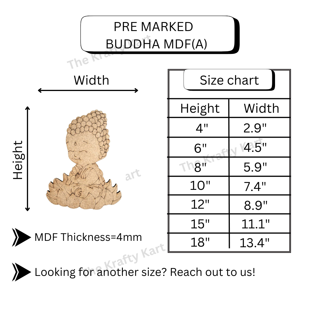 Pre Marked Buddha Mdf (A)