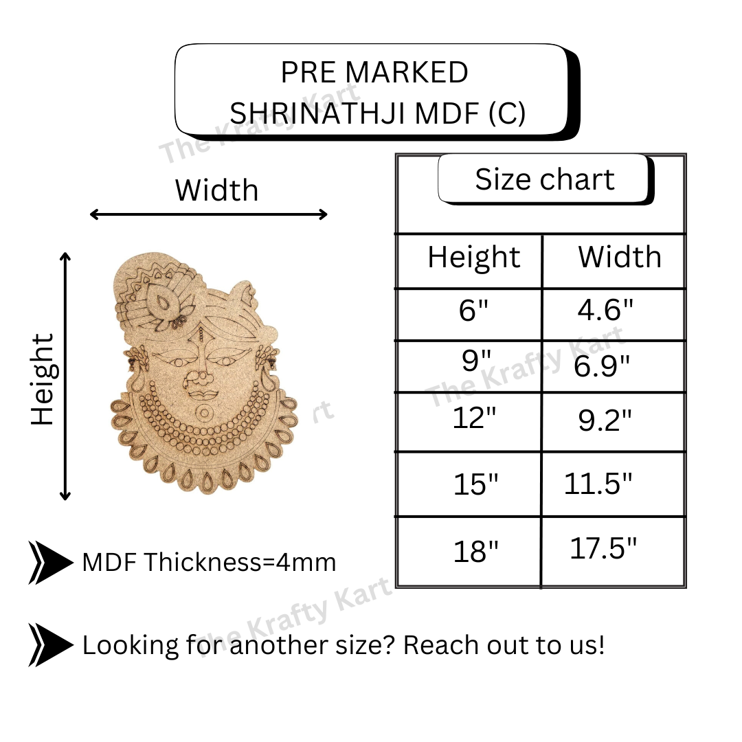 Pre Marked Shrinathji Mdf (C)