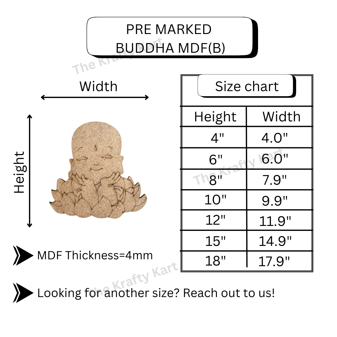 Pre Marked Buddha Mdf (B)