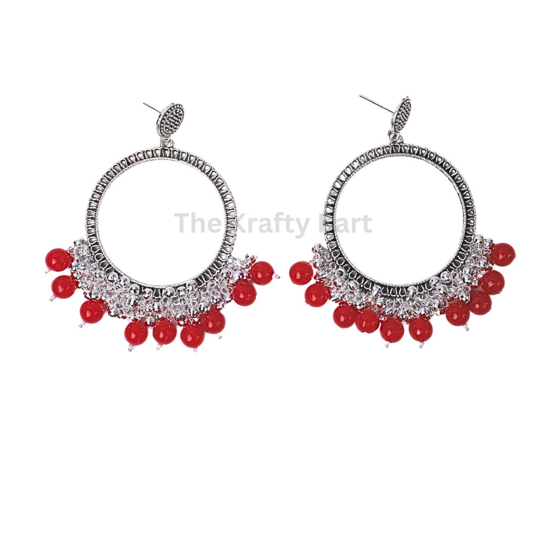Colourful Big Round Resin Jhumka