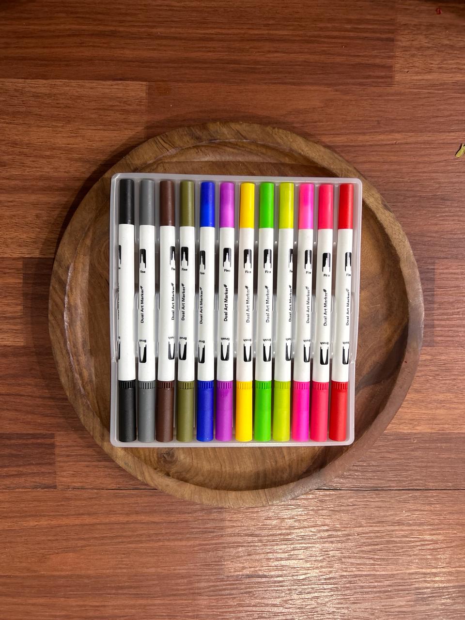 DUAL TIP BRUSH PEN (12PCS)